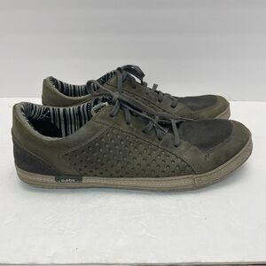 CUSHE men’s size 13 Shumakers Mark Leather Sneakers Military green